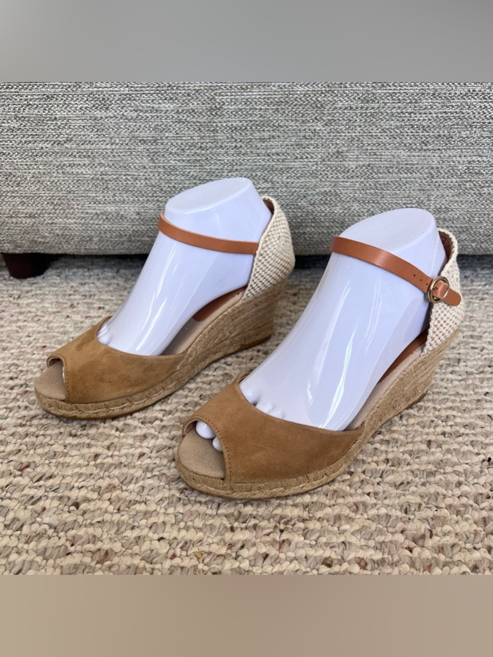 Anthropologie Kanna Suede Espadrille Wedge Sandals